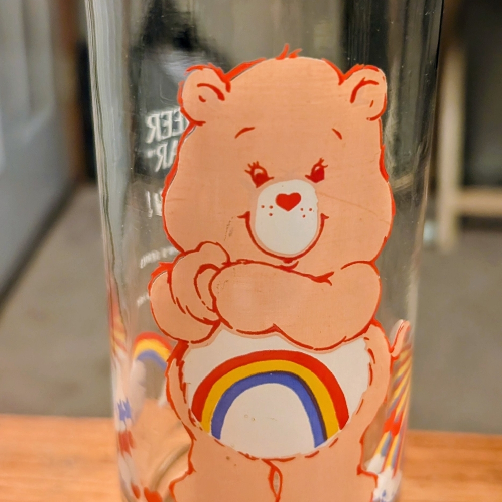 Care Bears Glass Tumbler with Rainbow Design